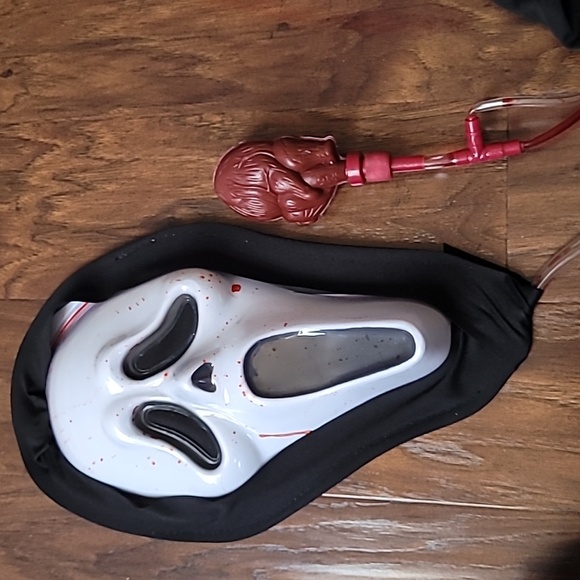 Ghost Face Bleeding Mask Kids Costume - Picture 3 of 4